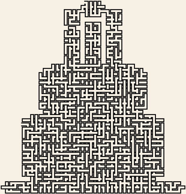Birthday Cake — 48×52 square 미로