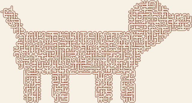 Dachshund — square-Labyrinth 83×48