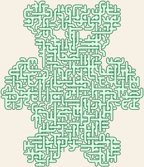 Teddy Bear — square-Labyrinth 42×48