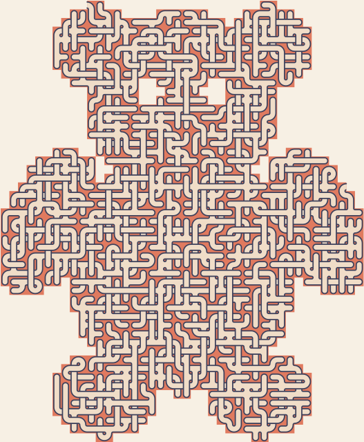 Teddy Bear — square-Labyrinth 48×55