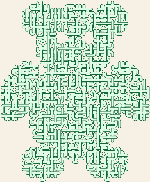 Teddy Bear — square-Labyrinth 48×55