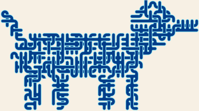 Dachshund — square-Labyrinth 48×28