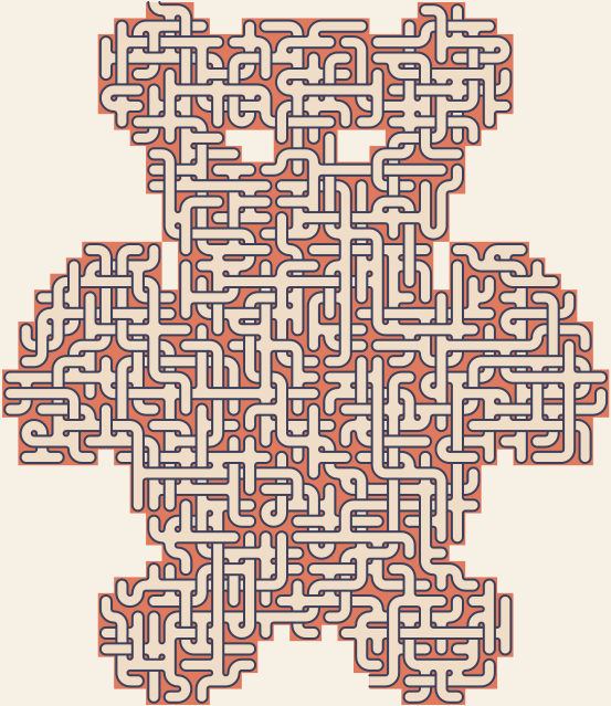 Teddy Bear — square-Labyrinth 42×48
