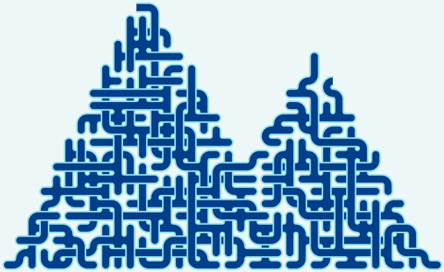 Mountain Range — 40×27 square 미로