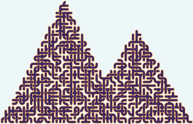 Mountain Range — 59×40 square 미로