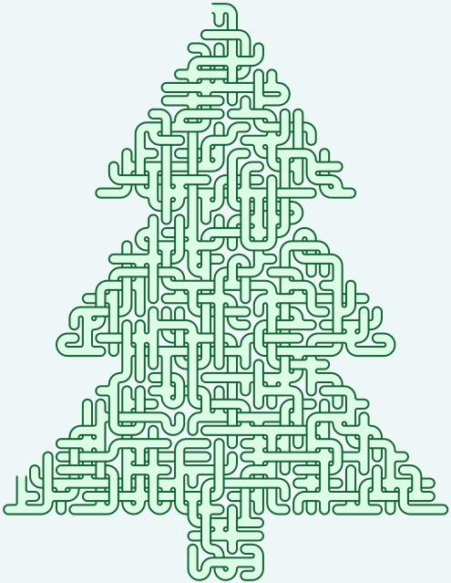 Pine Tree — 40×49 square 미로