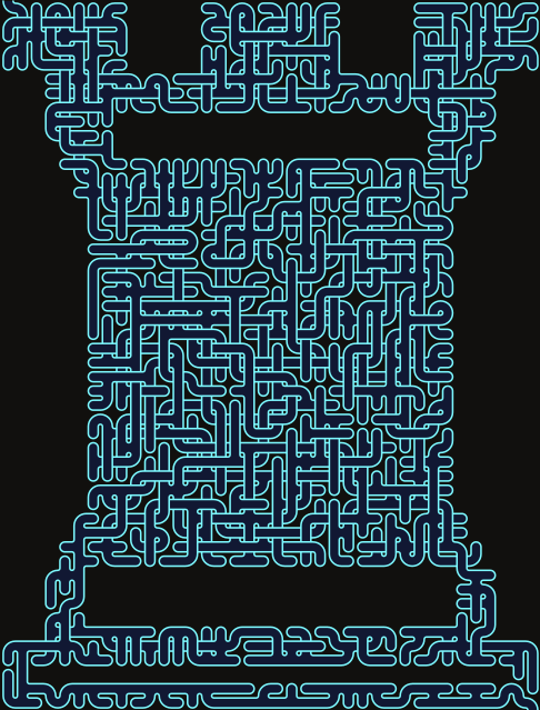 Chess Rook — 44×56 square 미로