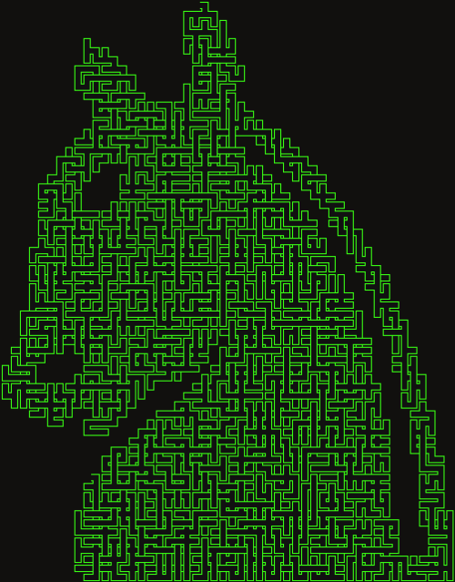 Chess Knight — 56×70 square 미로