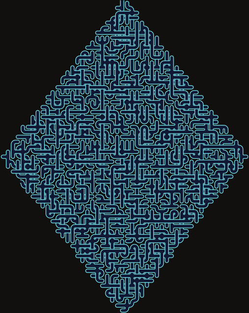 Diamond — 56×71 square 미로