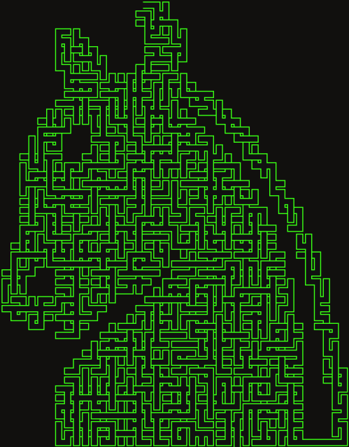Chess Knight — 45×56 square 미로