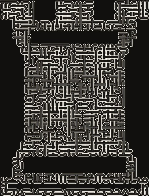 Chess Rook — 44×56 square 미로
