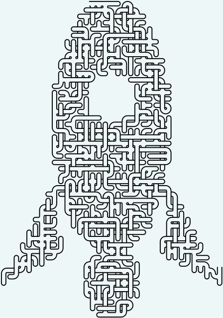 Rocket — 41×56 square 미로
