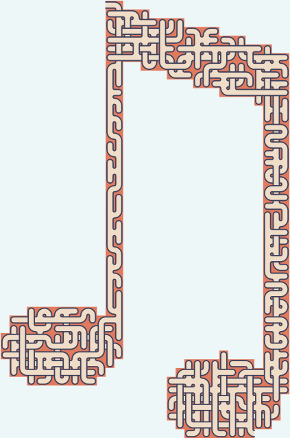 Beamed Notes — 37×56 square 미로