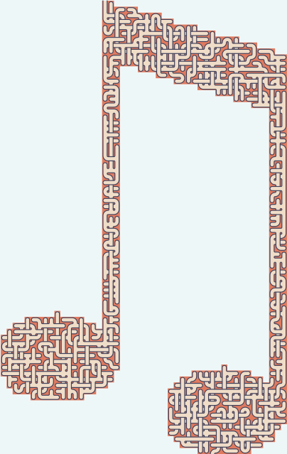 Beamed Notes — 56×84 square 미로