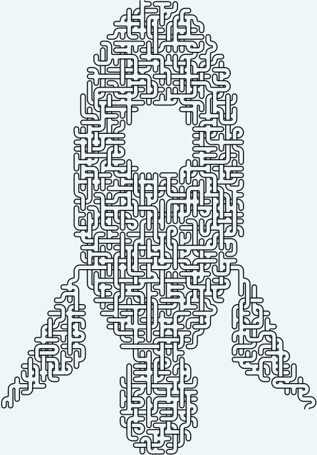 Rocket — 56×77 square 미로