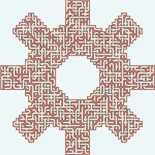 Gear — 56×56 square 미로