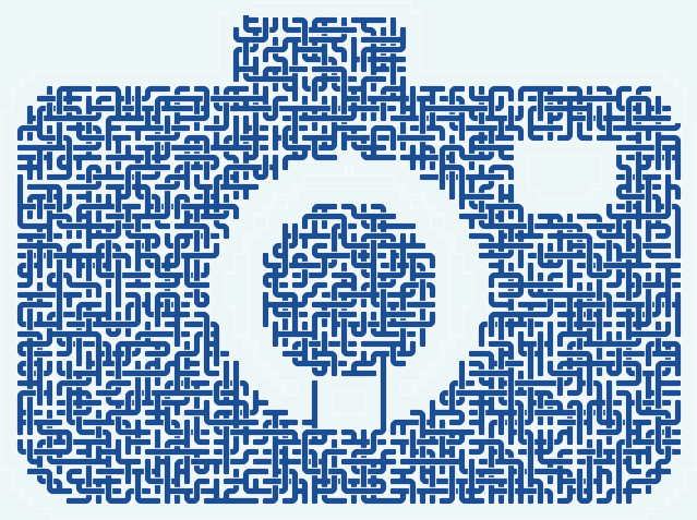 Retro Camera — 74×56 square 미로