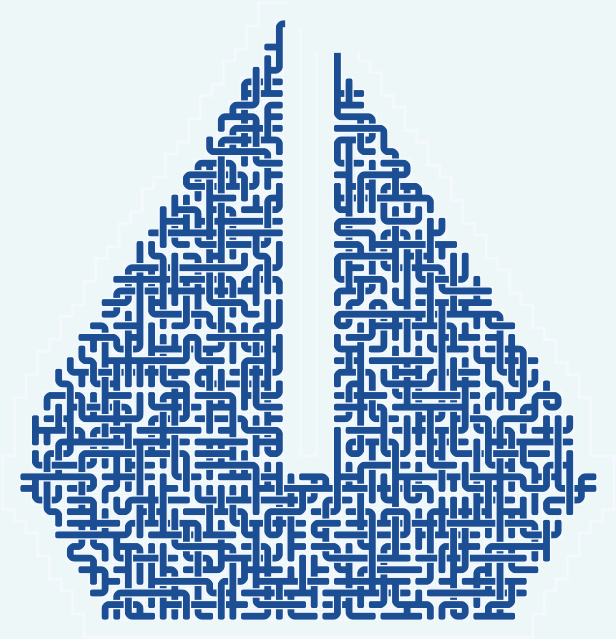 Sailboat — 56×58 square 미로