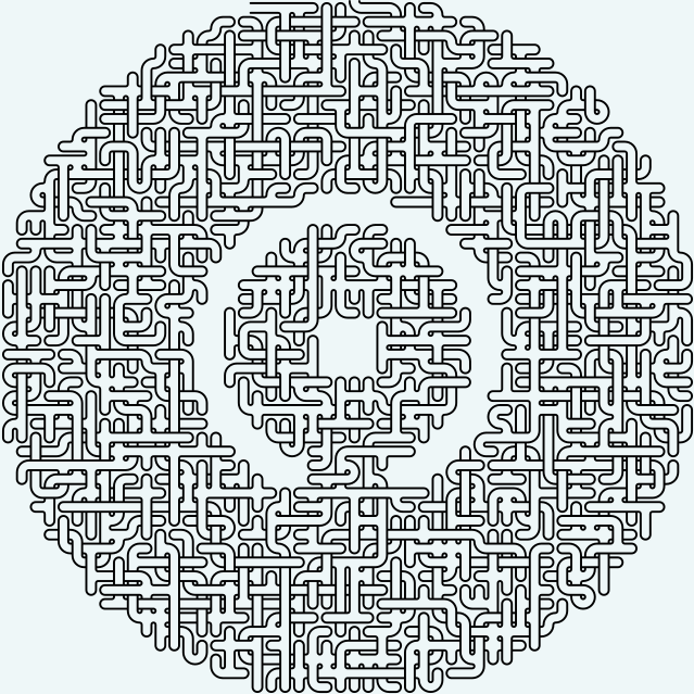Vinyl Record — 56×56 square 미로