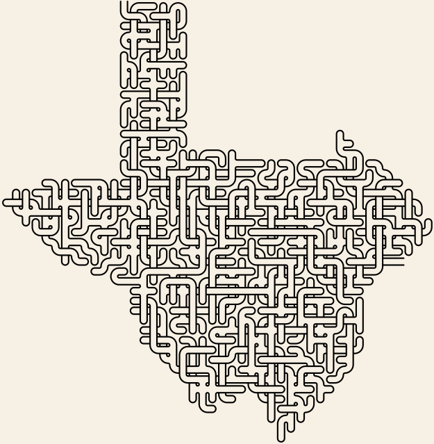 Texas — 48×48 square maze