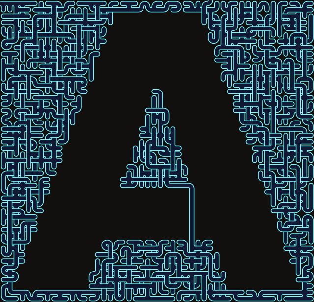 Letter A (Inverted) — square-Labyrinth 50×48