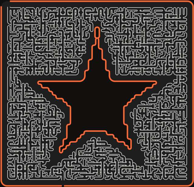 Star (Inverted) — square-Labyrinth 50×48