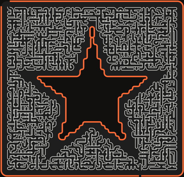 Star (Inverted) — square-Labyrinth 48×46