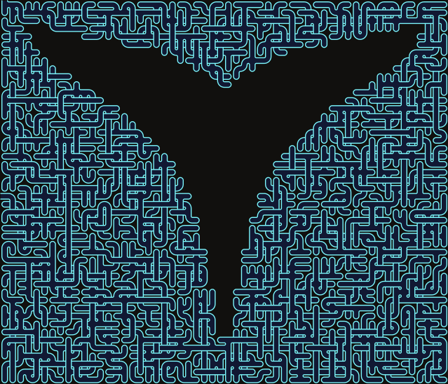 Whale Fluke (Inverted) — square-Labyrinth 56×48