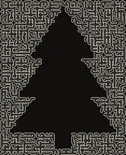 Pine Tree (Inverted) — square-Labyrinth 39×48