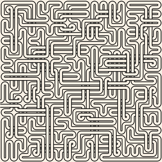 Woven square — square-Labyrinth 36×36