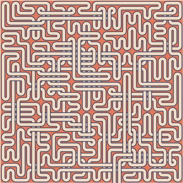 Woven square — square-Labyrinth 36×36