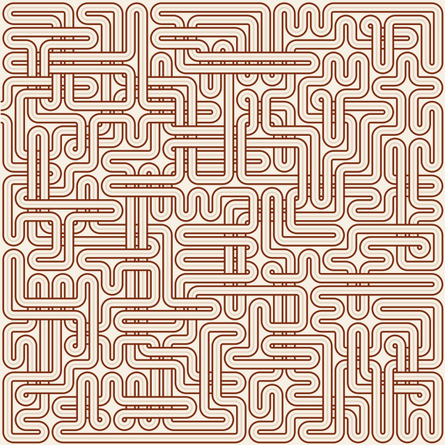 Woven square — square-Labyrinth 36×36
