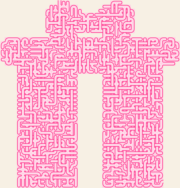 Gift Box — 48×50 のsquare迷路