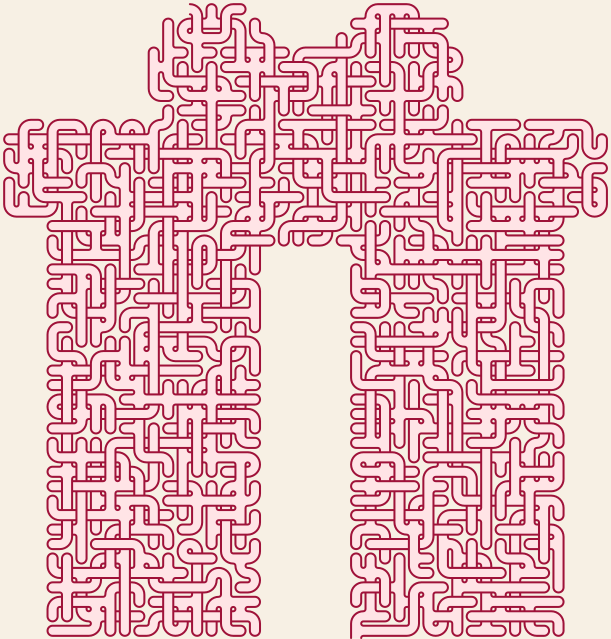 Gift Box — 46×48 のsquare迷路