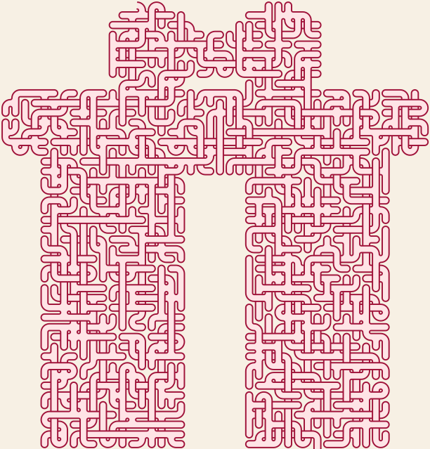 Gift Box — 48×50 のsquare迷路