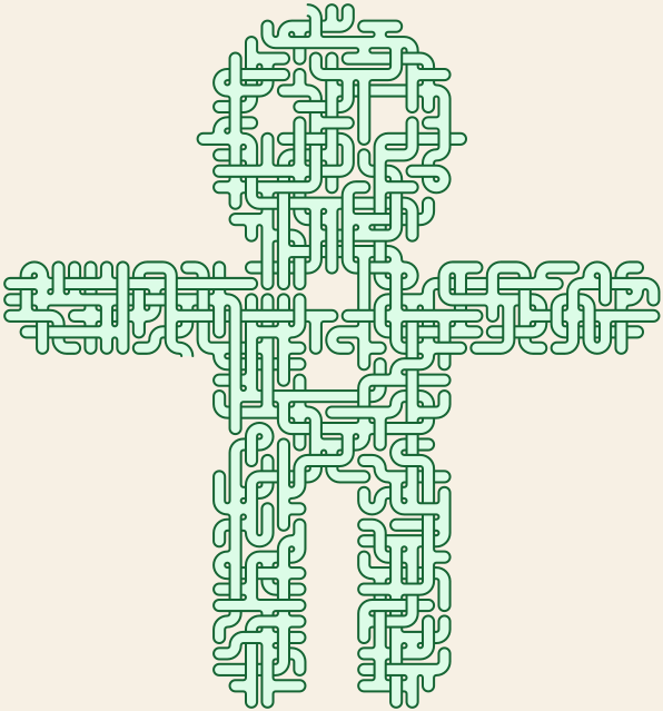 Gingerbread Man — 45×48 のsquare迷路