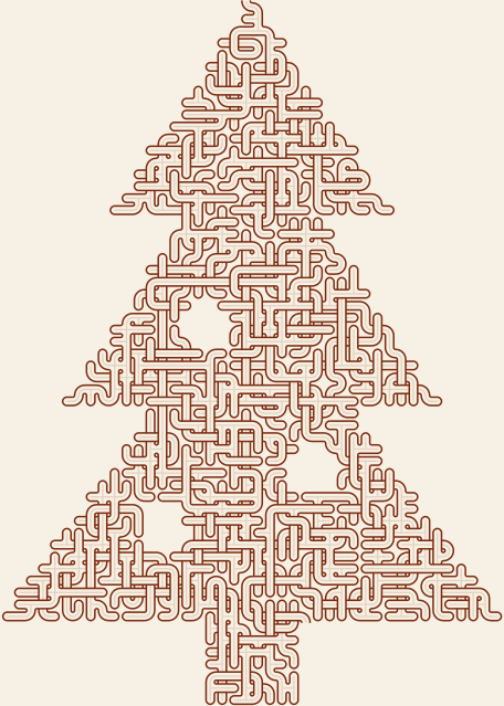 Christmas Tree — 48×65 のsquare迷路