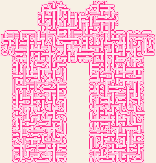 Gift Box — 46×48 のsquare迷路
