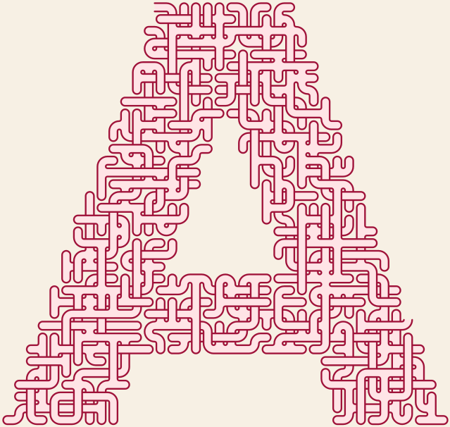 Letter A — square-Labyrinth 42×40