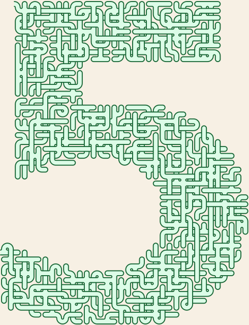 Number 5 — square-Labyrinth 40×53