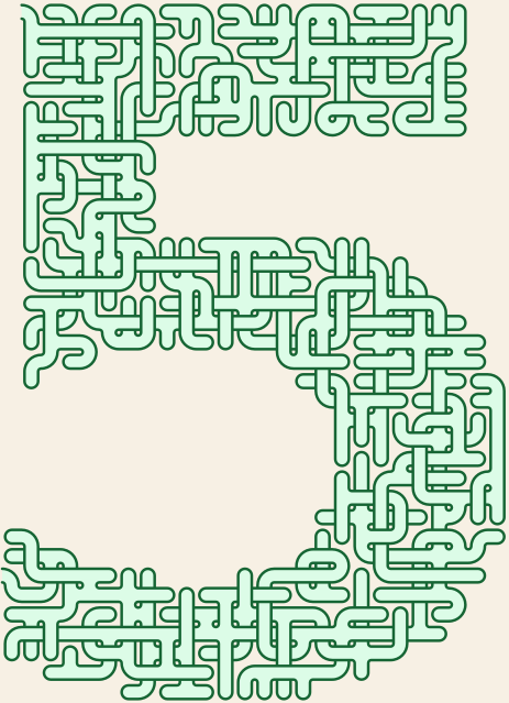 Number 5 — square-Labyrinth 30×40