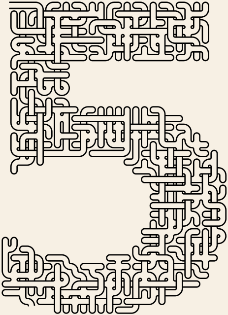 Number 5 — square-Labyrinth 30×40