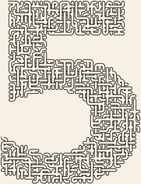 Number 5 — square-Labyrinth 40×53