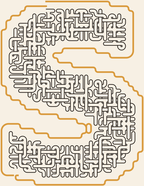 Letter S — square-Labyrinth 31×40