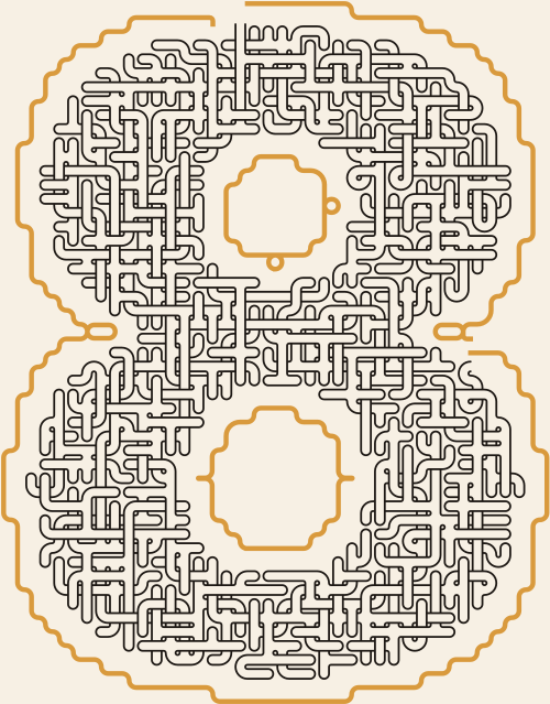 Number 8 — square-Labyrinth 40×51