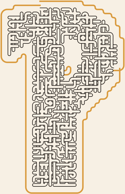 Interrobang — square-Labyrinth 31×48