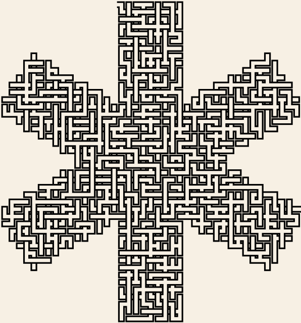 Asterisk — square-Labyrinth 47×48