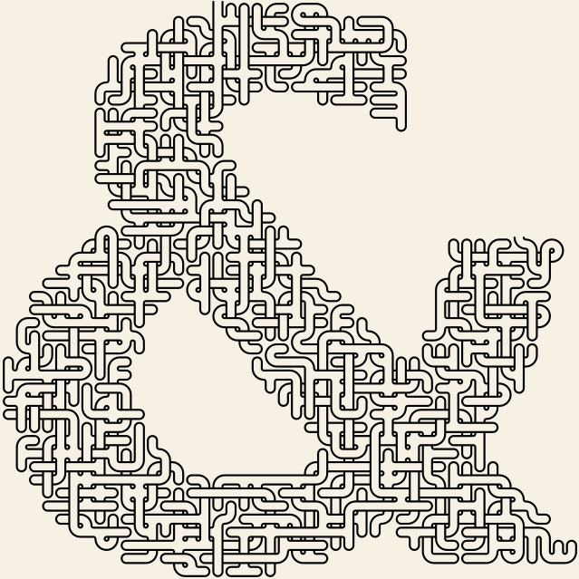 Ampersand — square-Labyrinth 49×48