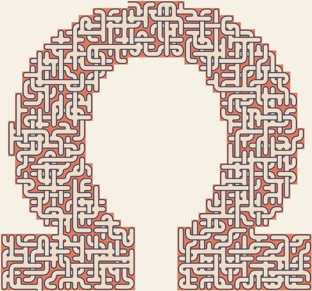 Omega — square-Labyrinth 48×45