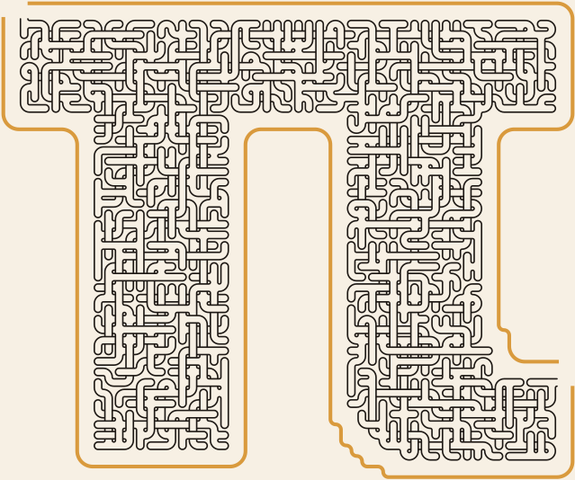 Pi — square-Labyrinth 57×48